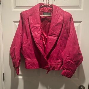 Danier Fuchsia Leather Jacket for Women